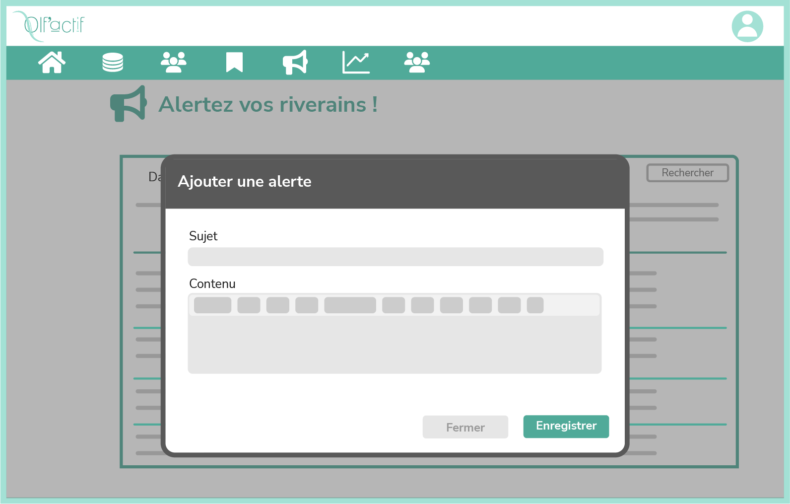 fonctionnalité alerte